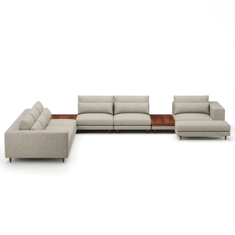 Stellar Works Atelier Leg Sectional Configuration 4 #1