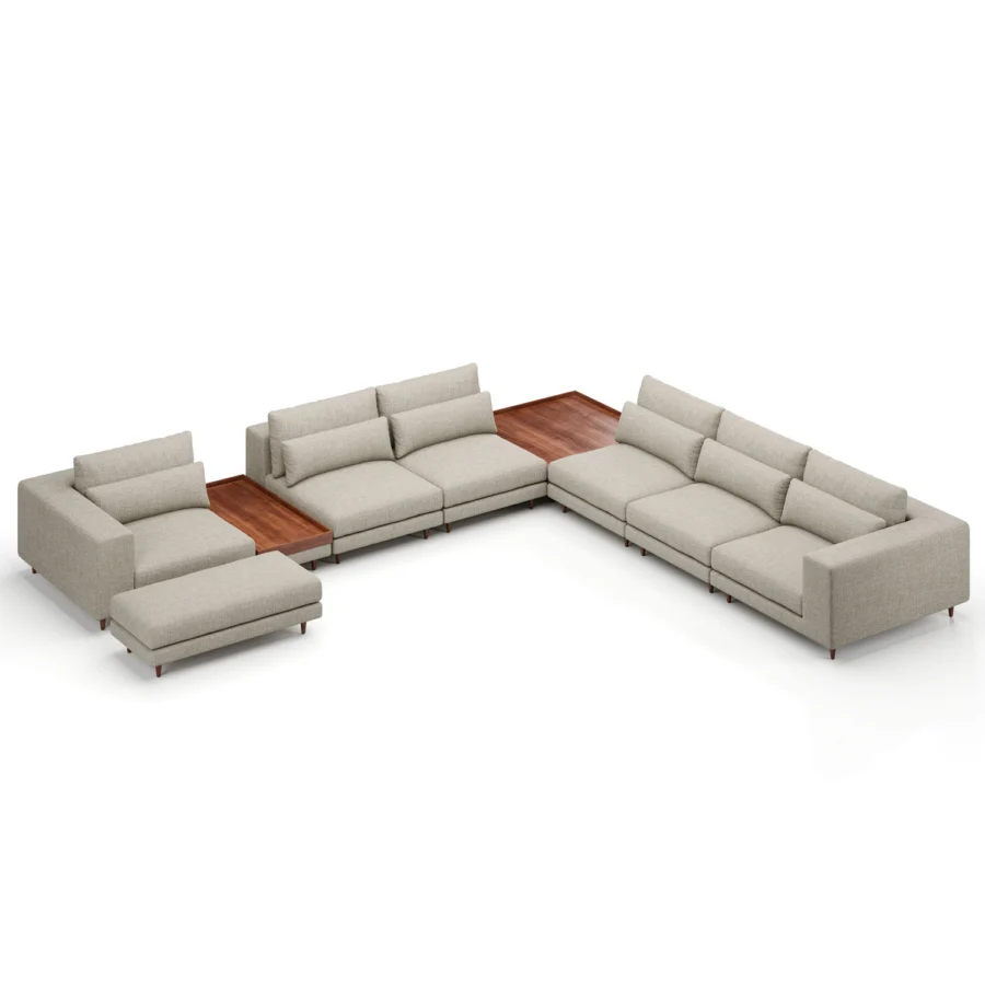 Stellar Works Atelier Leg Sectional Configuration 4 #3
