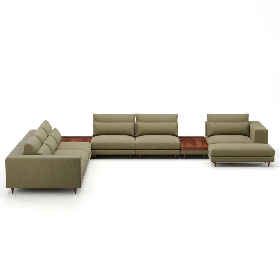 Stellar Works Atelier Leg Sectional Configuration 4 #8
