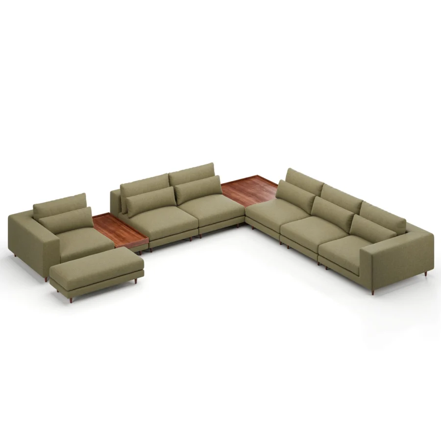 Stellar Works Atelier Leg Sectional Configuration 4 #9