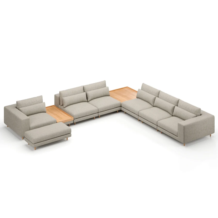 Stellar Works Atelier Leg Sectional Configuration 4 #13