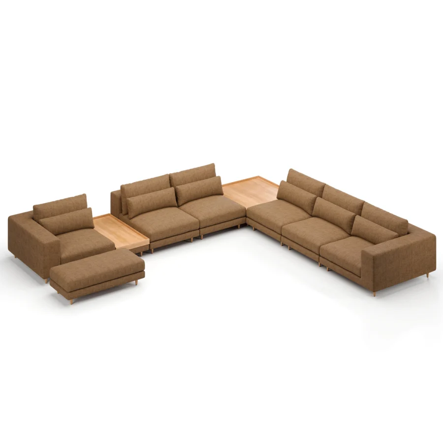 Stellar Works Atelier Leg Sectional Configuration 4 #20