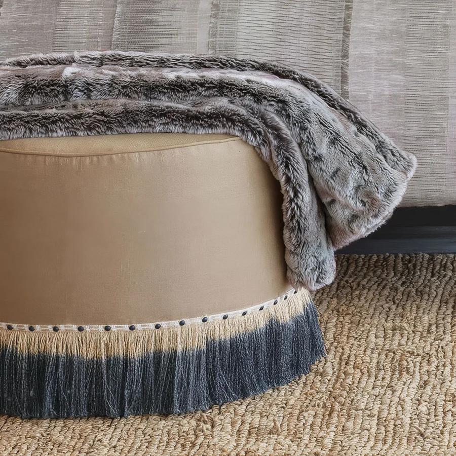 Eastern Accents Midori Linen Ottoman #3
