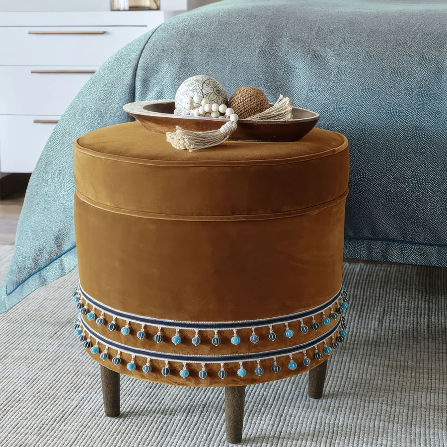 Eastern Accents Montaigne Shoe Storage Ottoman #4