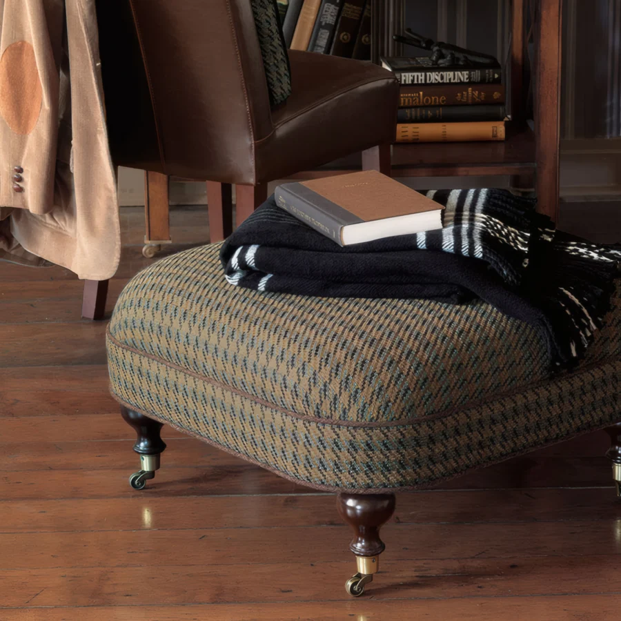 Eastern Accents Powell Houndstooth Ottoman #2