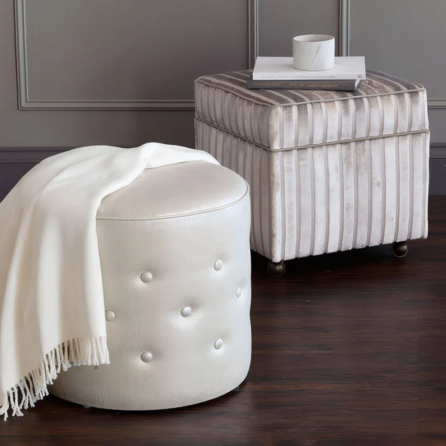 Eastern Accents Reflection Frost Tufted Ottoman #3
