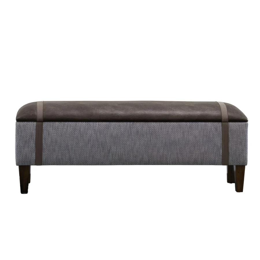 Eastern Accents River Faux Leather Storage Bench #1