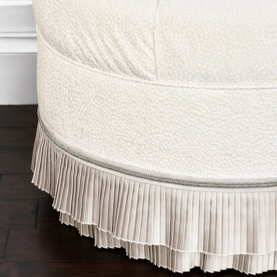 Eastern Accents Romilly Pleated Round Ottoman #3