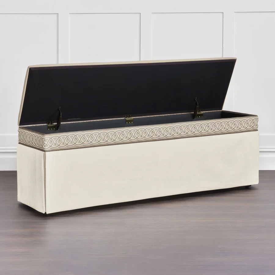 Eastern Accents Rosecliff Skirted Storage Bench #3