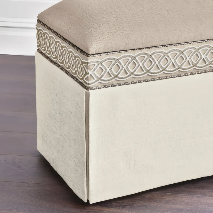 Eastern Accents Rosecliff Skirted Storage Bench #4