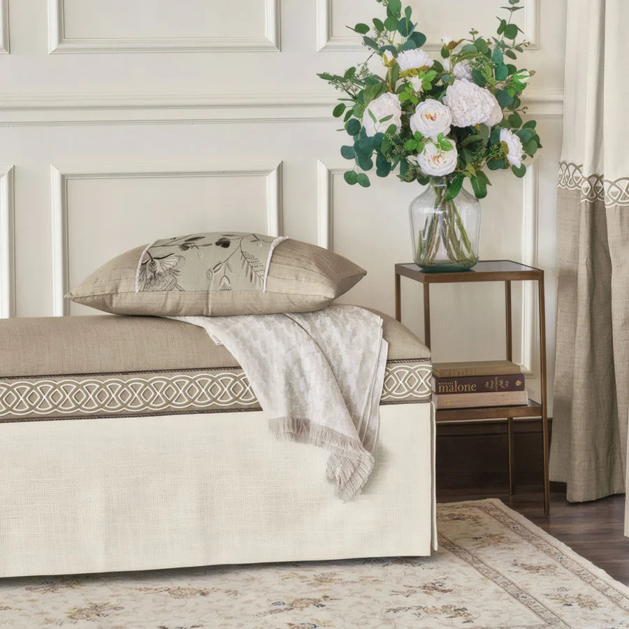 Eastern Accents Rosecliff Skirted Storage Bench #5