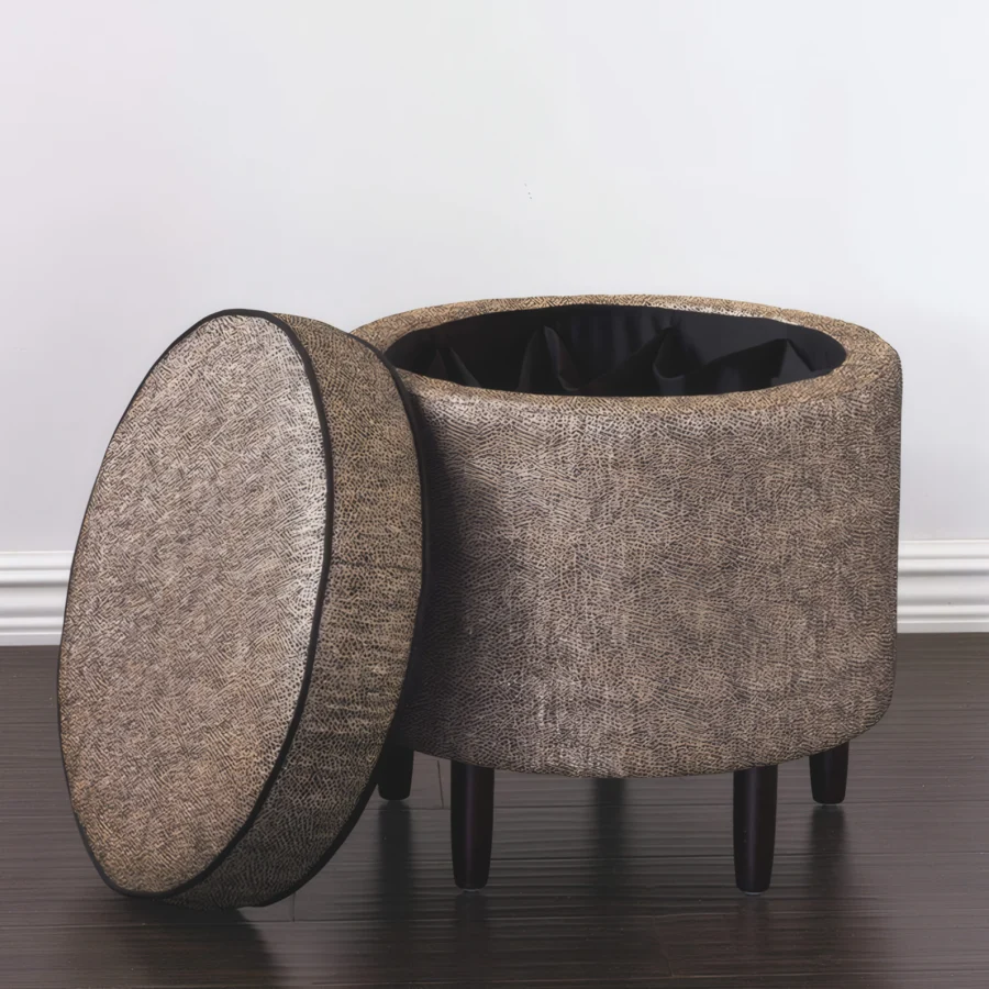 Eastern Accents Roxanne Shoe Storage Ottoman #2