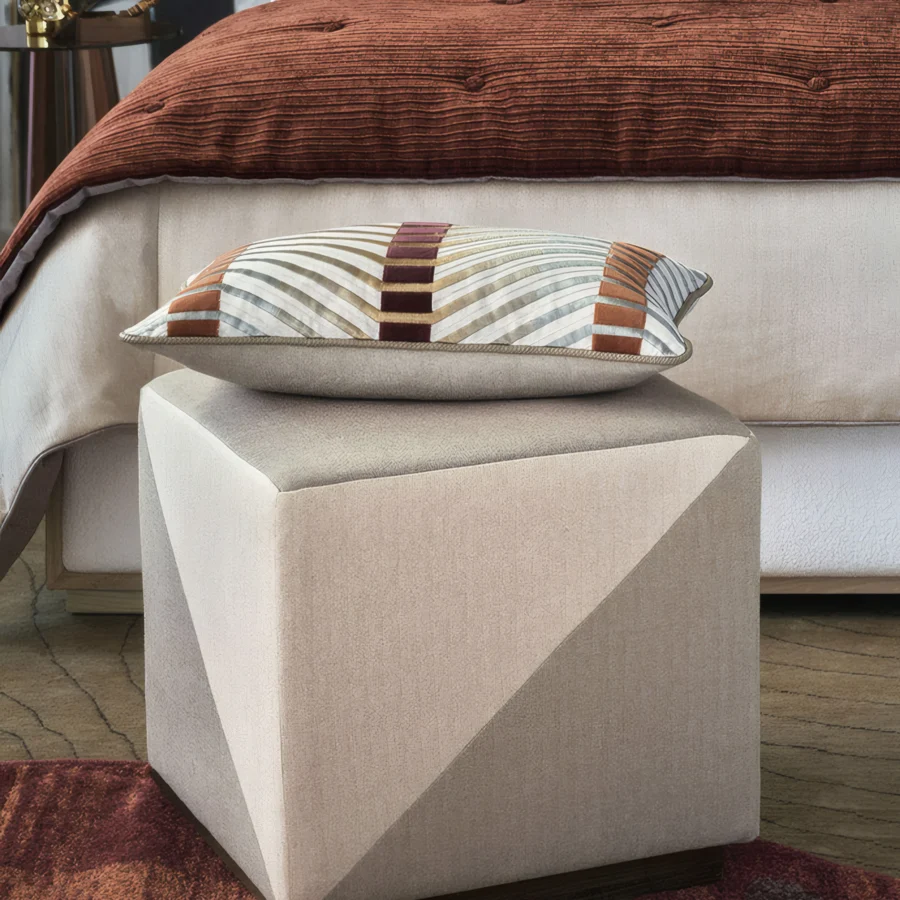 Eastern Accents Rufus Geometric Ottoman #4