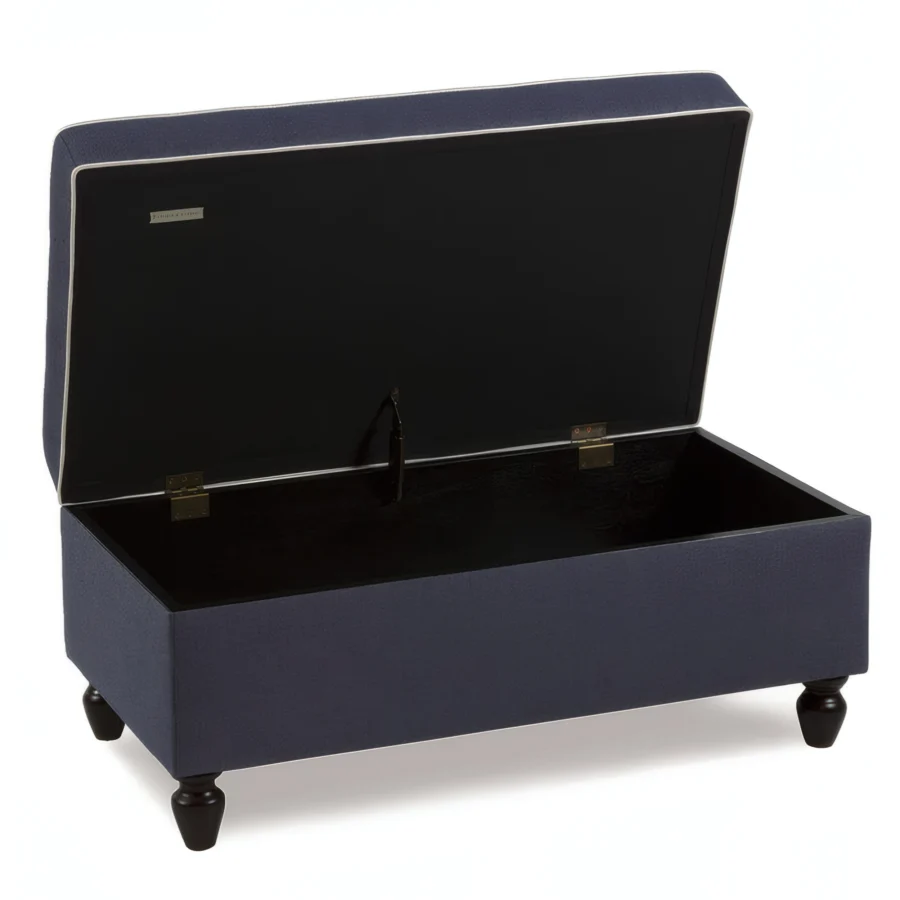 Eastern Accents Strauss Denim Storage Ottoman #2