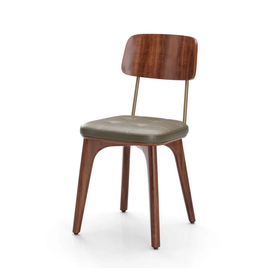 Stellar Works Utility Half Back Wood Chair #8