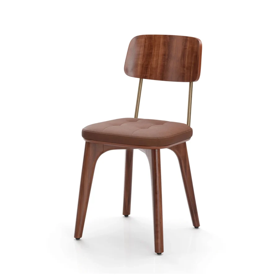 Stellar Works Utility Half Back Wood Chair #11