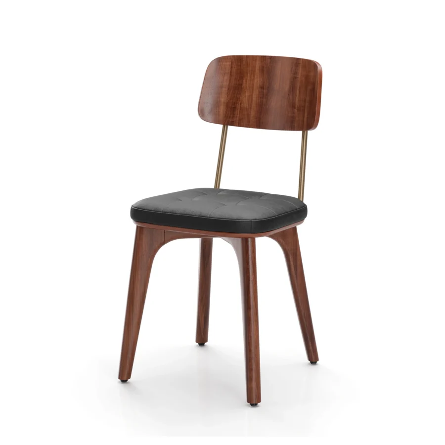 Stellar Works Utility Half Back Wood Chair #12