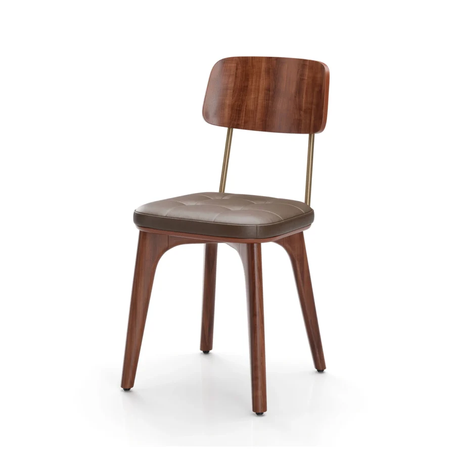Stellar Works Utility Half Back Wood Chair #13