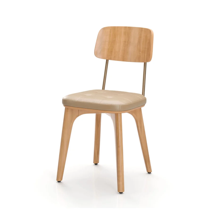 Stellar Works Utility Half Back Wood Chair #14