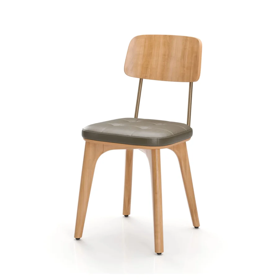 Stellar Works Utility Half Back Wood Chair #15