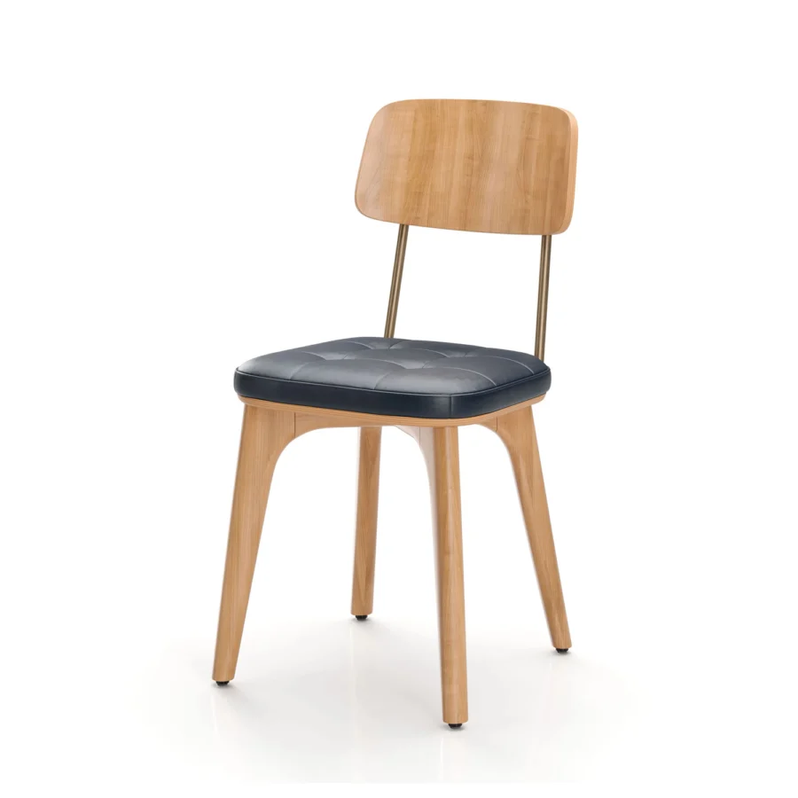 Stellar Works Utility Half Back Wood Chair #17