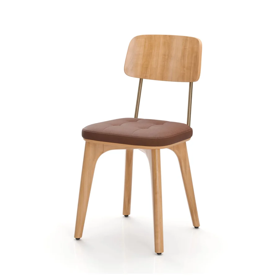 Stellar Works Utility Half Back Wood Chair #18