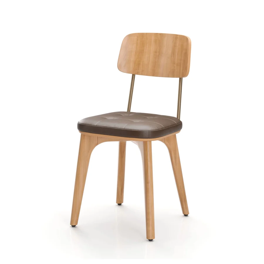 Stellar Works Utility Half Back Wood Chair #20
