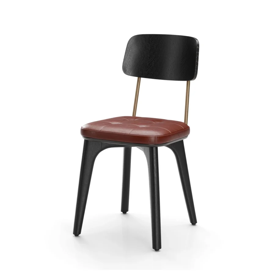 Stellar Works Utility Half Back Wood Chair #24