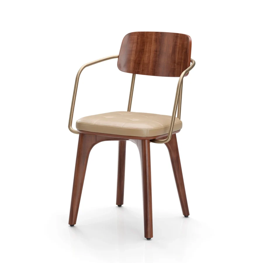 Stellar Works Utility Half Back Wood Armchair #3