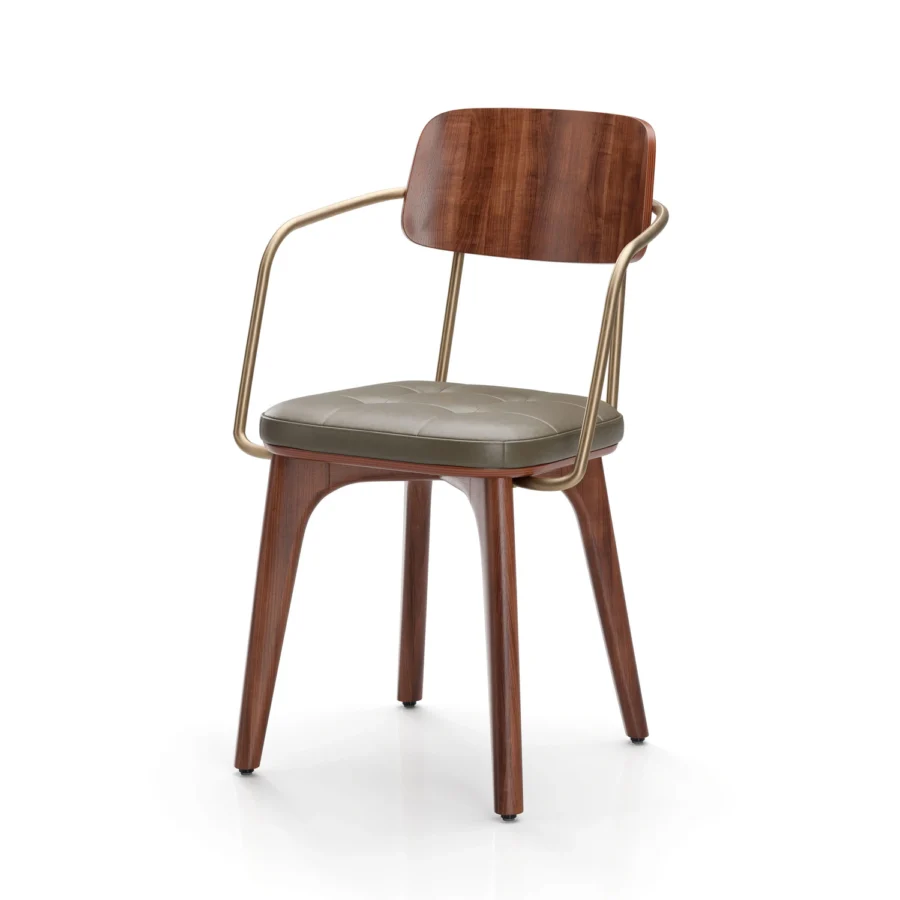 Stellar Works Utility Half Back Wood Armchair #4