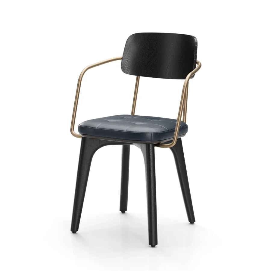 Stellar Works Utility Half Back Wood Armchair #24