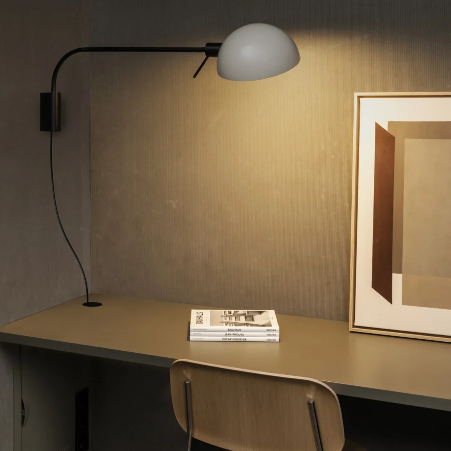 Wall lamp by Faro Barcelona in steel with matte black and light grey finishes