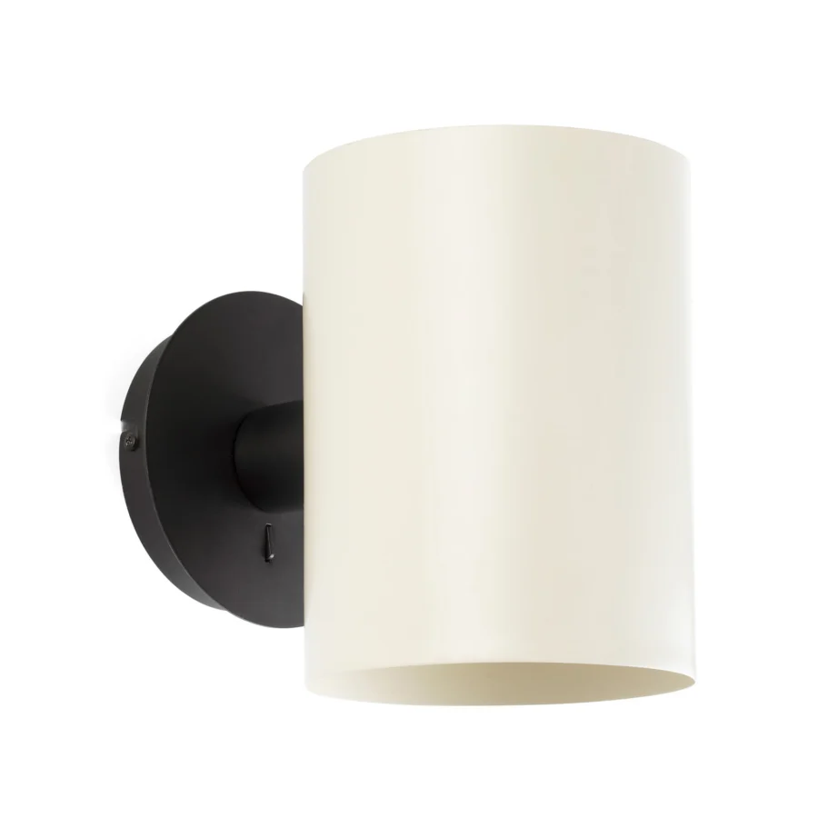 Lamp by Faro Barcelona in cream and matte black steel with smooth finish