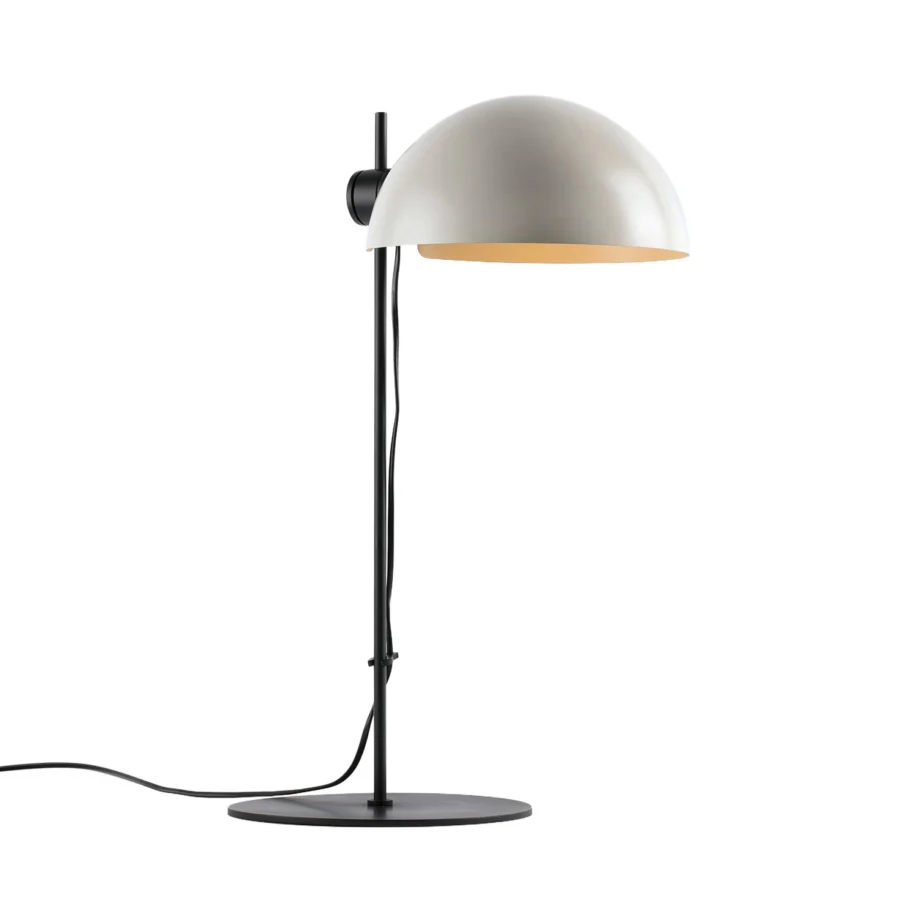 Table lamp by Faro Barcelona in steel, featuring matte black and light grey tones with a dome shade