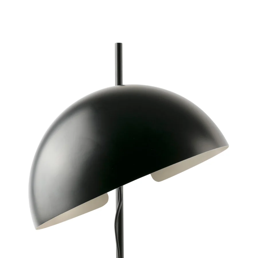 Lamp by Faro Lab in steel with a matte black finish, featuring a vertical stem and domed shade