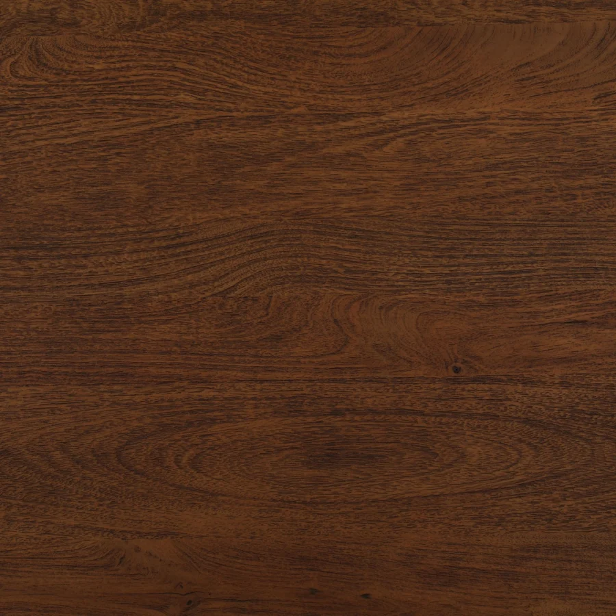 Dining table by Dovetail in mango wood, featuring satin finish, amber tones, and grain variations