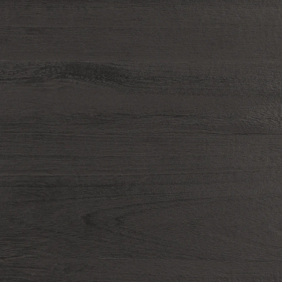 Sideboard by Dovetail in wood with matte charcoal gray finish, showing horizontal grain patterns and linear construction