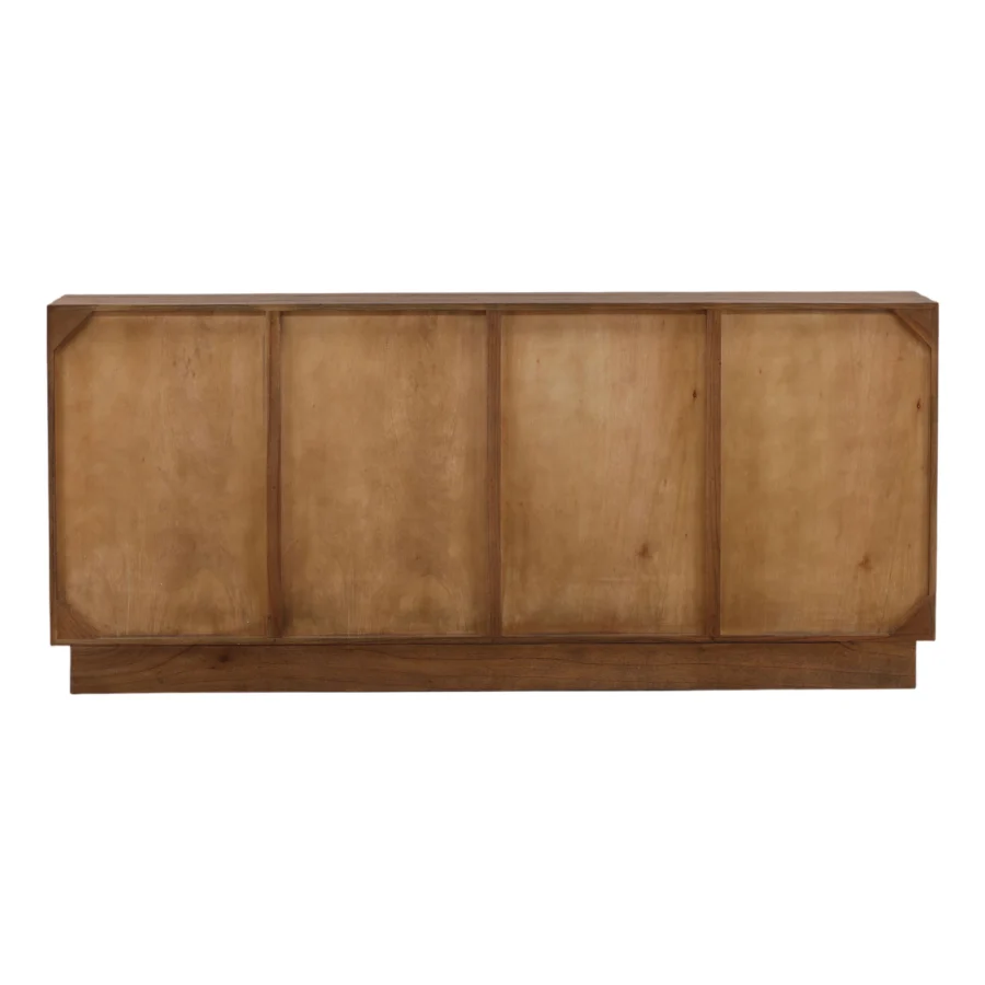Sideboard by Dovetail Marika built from wood displaying a natural medium brown finish alongside a rectangular shape