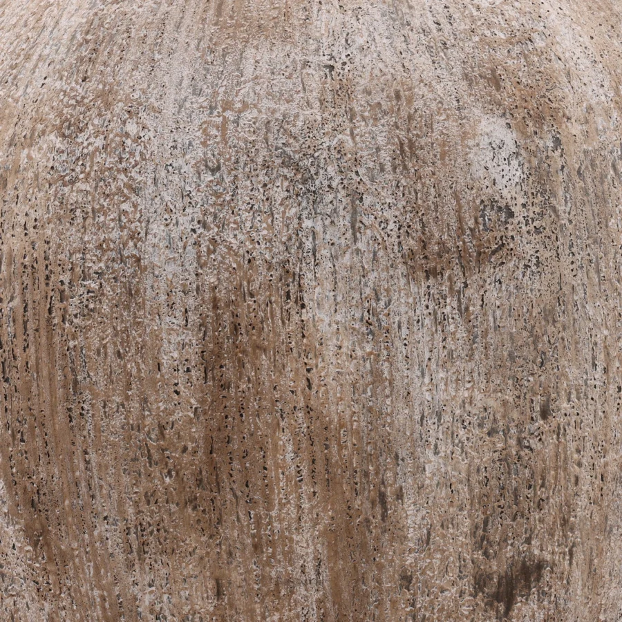 Planter by Dovetail in ceramic with bulbous silhouette, earthy brown and cream tones, plus a weathered matte finish