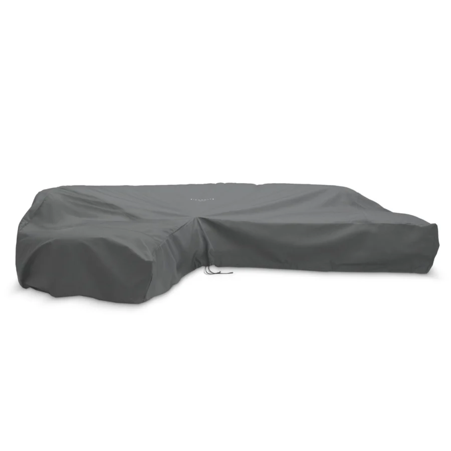 Protective cover by Eichholtz Bjorn in uniform medium grey synthetic textile construction with water resistant properties