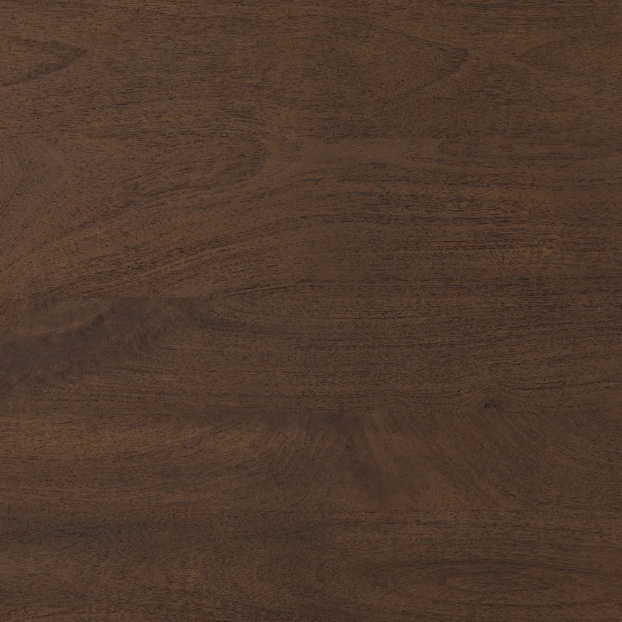 Table by Dovetail in dark brown wood with amber and espresso grain patterns, crafted in a rectangular matte finish form